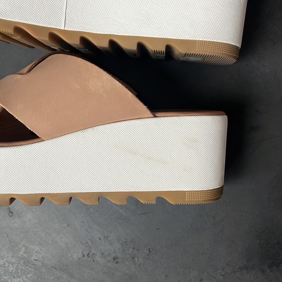 Sorel Cameron Tan Flatform Mule Sandals - Picture 8 of 10